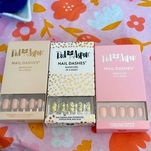 Red Aspen press on nails